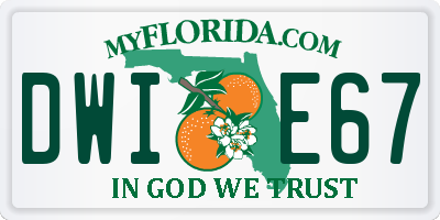 FL license plate DWIE67