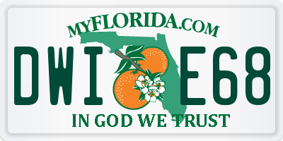 FL license plate DWIE68