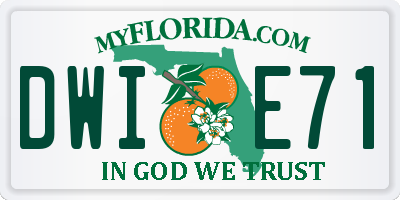 FL license plate DWIE71