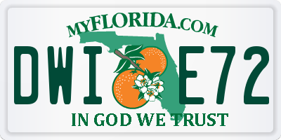 FL license plate DWIE72