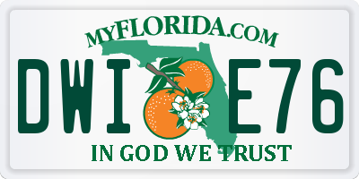 FL license plate DWIE76