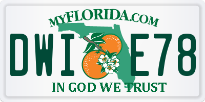 FL license plate DWIE78