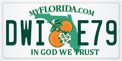 FL license plate DWIE79