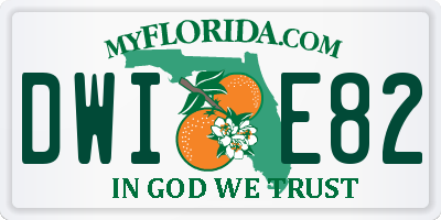 FL license plate DWIE82