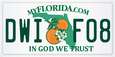 FL license plate DWIF08