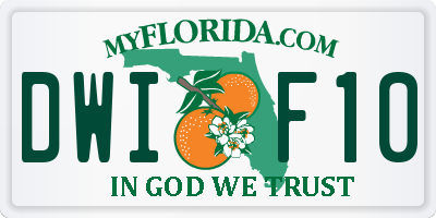 FL license plate DWIF10