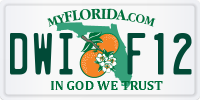 FL license plate DWIF12