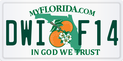 FL license plate DWIF14