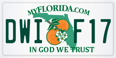FL license plate DWIF17