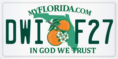 FL license plate DWIF27