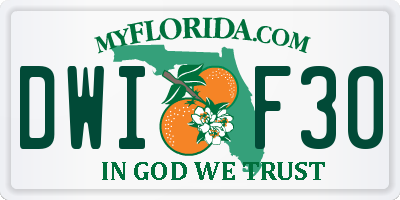 FL license plate DWIF30