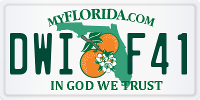 FL license plate DWIF41