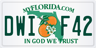 FL license plate DWIF42