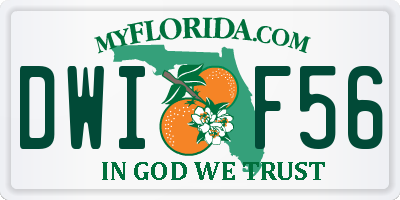 FL license plate DWIF56