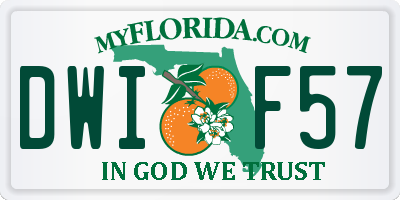 FL license plate DWIF57