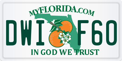 FL license plate DWIF60