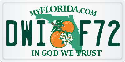 FL license plate DWIF72