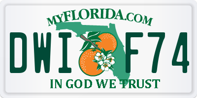 FL license plate DWIF74