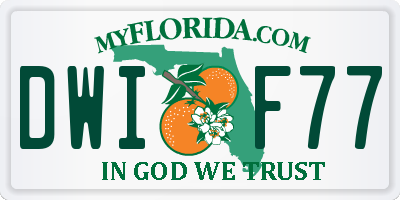 FL license plate DWIF77