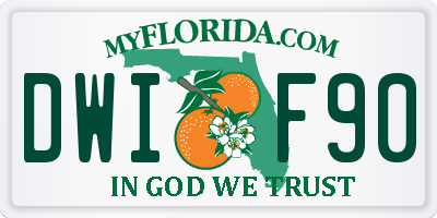 FL license plate DWIF90
