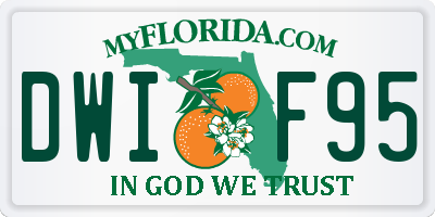 FL license plate DWIF95