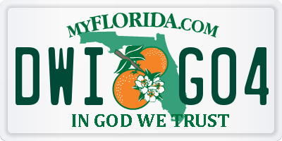 FL license plate DWIG04