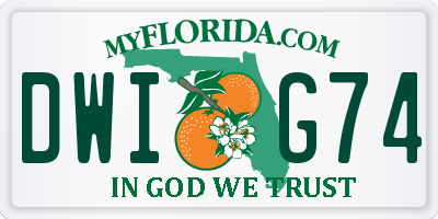 FL license plate DWIG74