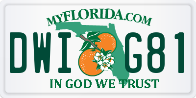 FL license plate DWIG81