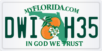 FL license plate DWIH35