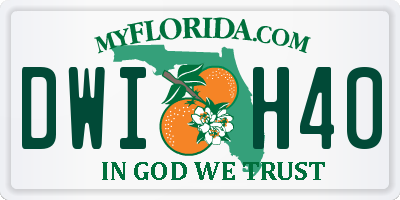 FL license plate DWIH40