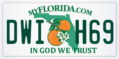 FL license plate DWIH69
