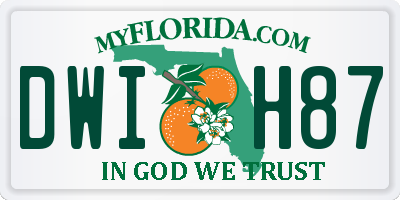 FL license plate DWIH87