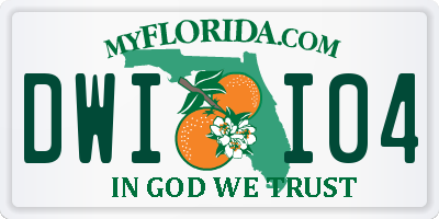 FL license plate DWII04