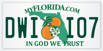 FL license plate DWII07