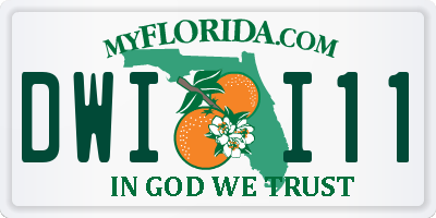 FL license plate DWII11
