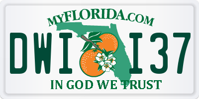 FL license plate DWII37