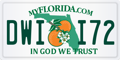 FL license plate DWII72