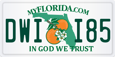 FL license plate DWII85