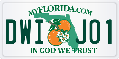 FL license plate DWIJ01