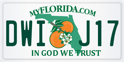 FL license plate DWIJ17