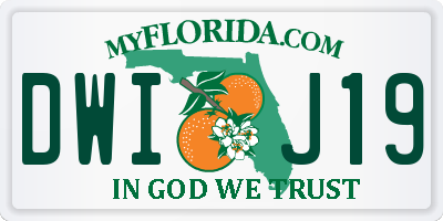 FL license plate DWIJ19