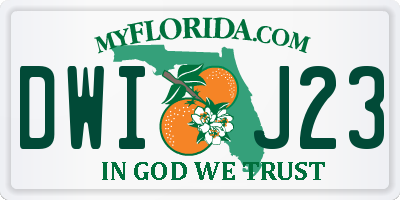 FL license plate DWIJ23