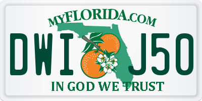 FL license plate DWIJ50