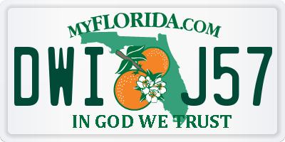 FL license plate DWIJ57