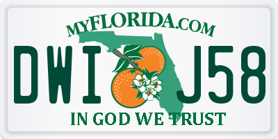 FL license plate DWIJ58