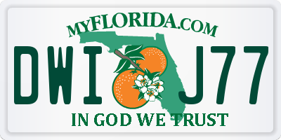 FL license plate DWIJ77