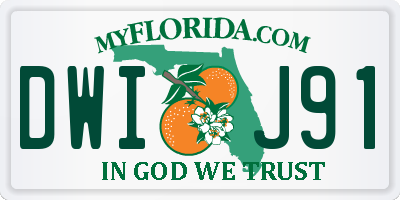 FL license plate DWIJ91