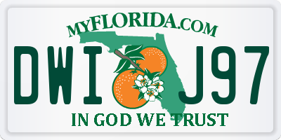 FL license plate DWIJ97