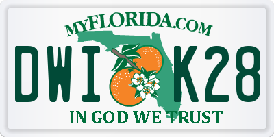 FL license plate DWIK28