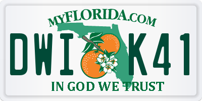 FL license plate DWIK41